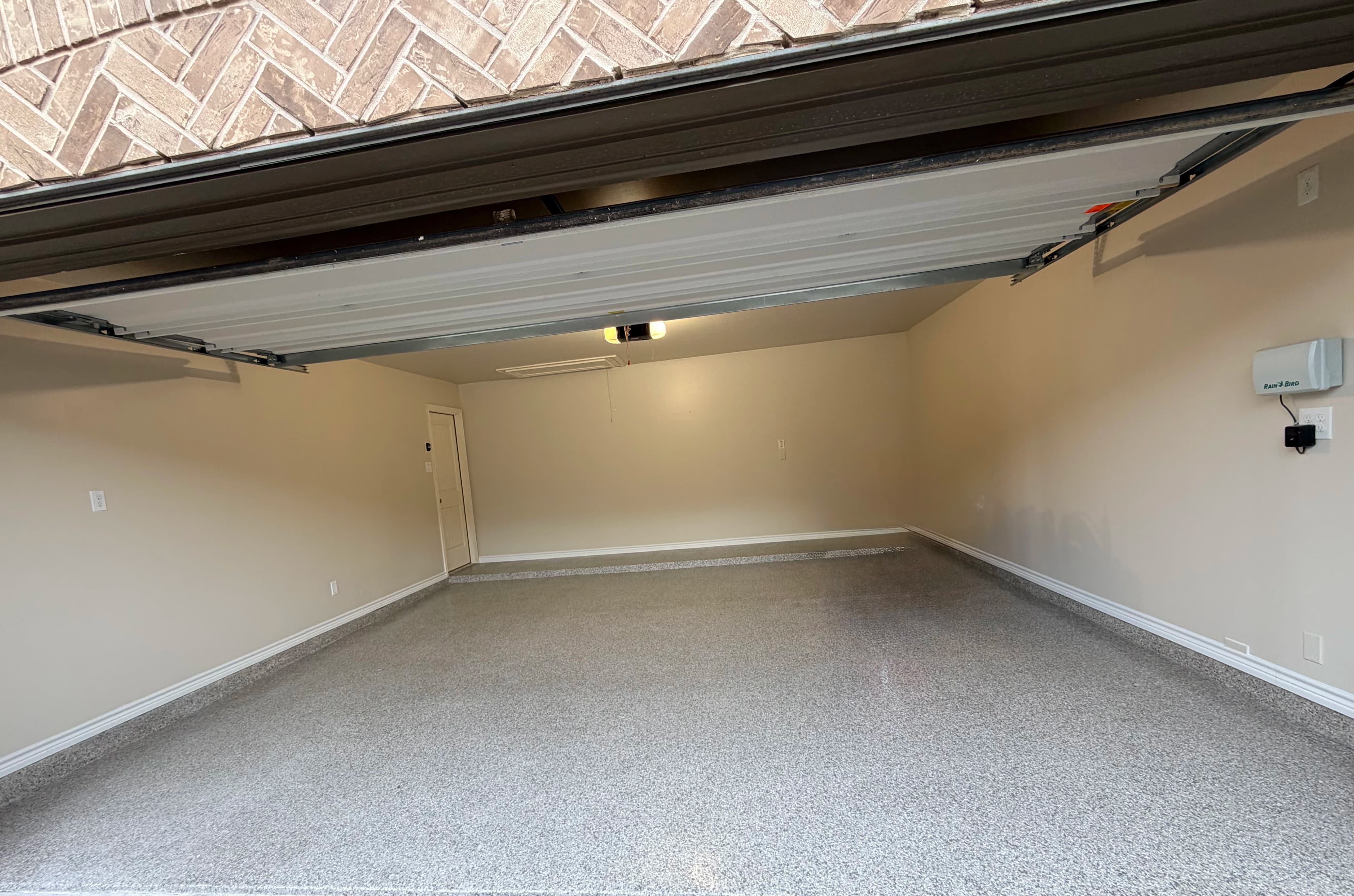 Garage floor after epoxy coating