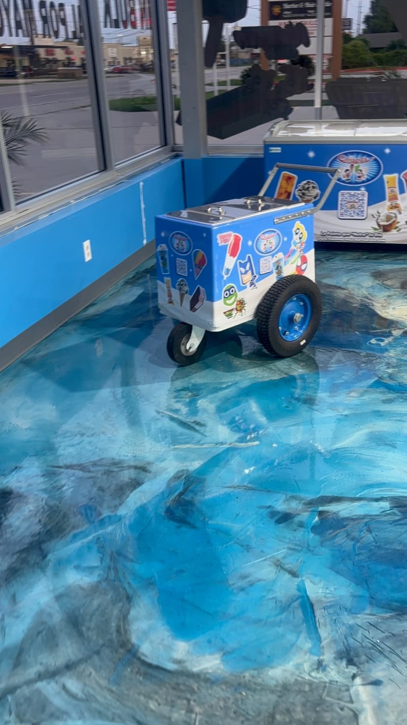 Blue-Toned Metallic Epoxy Floor