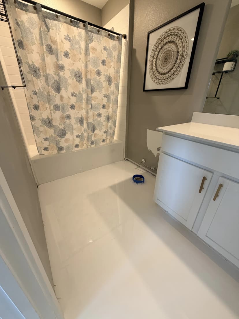 Residential Restroom Epoxy Floor Prep