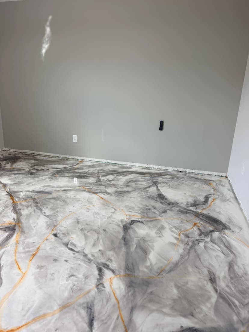 Completed Residential Room Epoxy Streak Finish